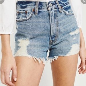 Abercrombie High Rise Jean Shorts - Annie